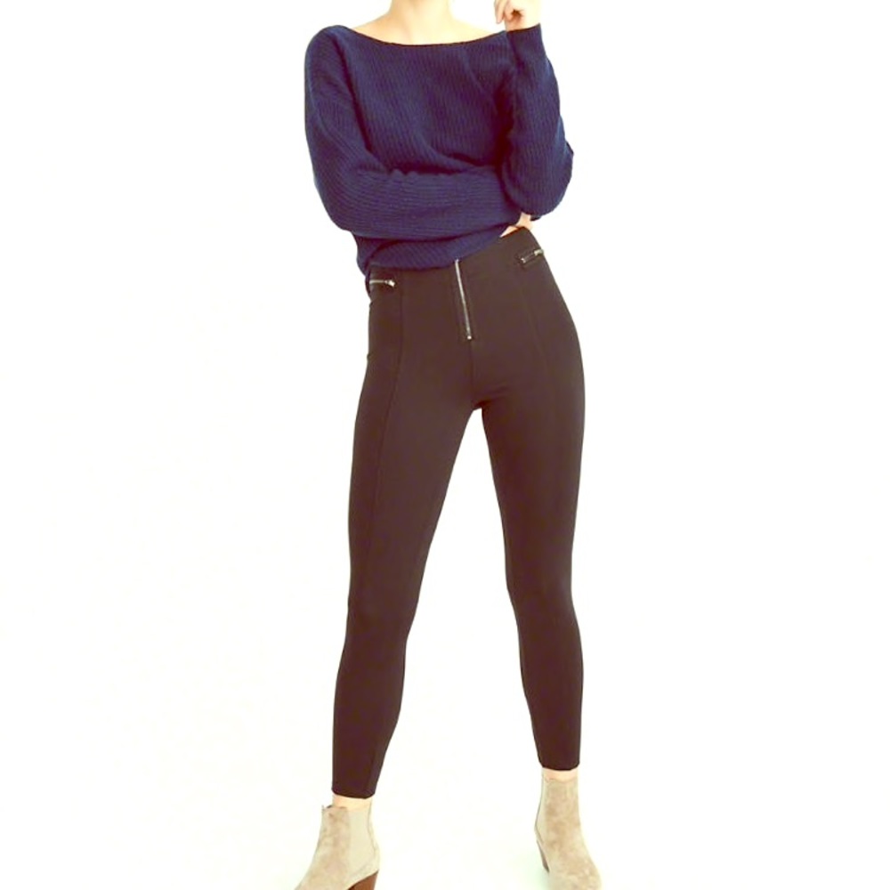 Abercrombie XS Cold Weather Ponte Zip Leggings